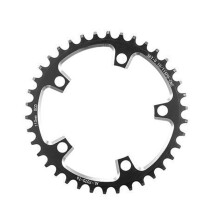 (110BCD Black, 38t) Mountain Bike Chainring 110/130BCD Narrow Wide Round Chainring 5-Bolt Direct Mount Compatible with Shimano/SRAM Crankset Red