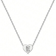 Elegant halskjede for kvinner, 18 karat gullbelagt hypoallergenisk initialkjede for jenter med personlig hjerteformet bokstavchoker, nikkelfritt