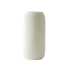 Ribbed Ceramic Vase, Elegant and Warm Design Vase for Home Decoration, Modern Farmhouse Style Multifunctional Vase for Flowers, Green Ceramic Vase