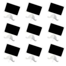 100Pcs Small Tabletop Chalkboards Wooden Mini Blackboard