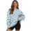 Damen-Pullover-Sweatshirt mit Hai-Herz-Print, langärmelig 1