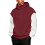 Sweat à capuche oversize bordeaux pour homme, fermeture éclair 1/4, taille S 1
