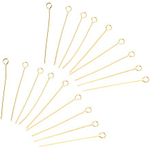100Pcs 35mm Eye Pin Heads for DIY Jewelry Making Earrings