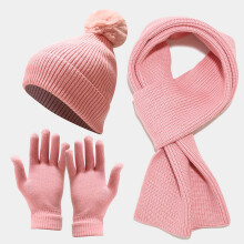 One Size Fits Most Winter Ensemble, Warm4-Piece Set with Fleece Lined Slouchy Beanie Stylish Headband Ear Warmer and Anti-Slip Touchscreen Gloves,