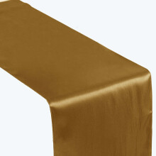 Chemin de table long pour décoration de banquet, en tissu lisse au tombé naturel, réutilisable et sans plis.