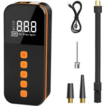 Emergency LED Light Tire Inflator Portable Air Compressor, Multiple Inflation Modes Quick Inflation Speed Rechargeable Battery Auto Shutoff Air Pump