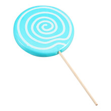 5Pcs Blue Wooden Lollipop Photo Props Simulation Decoration for Kids
