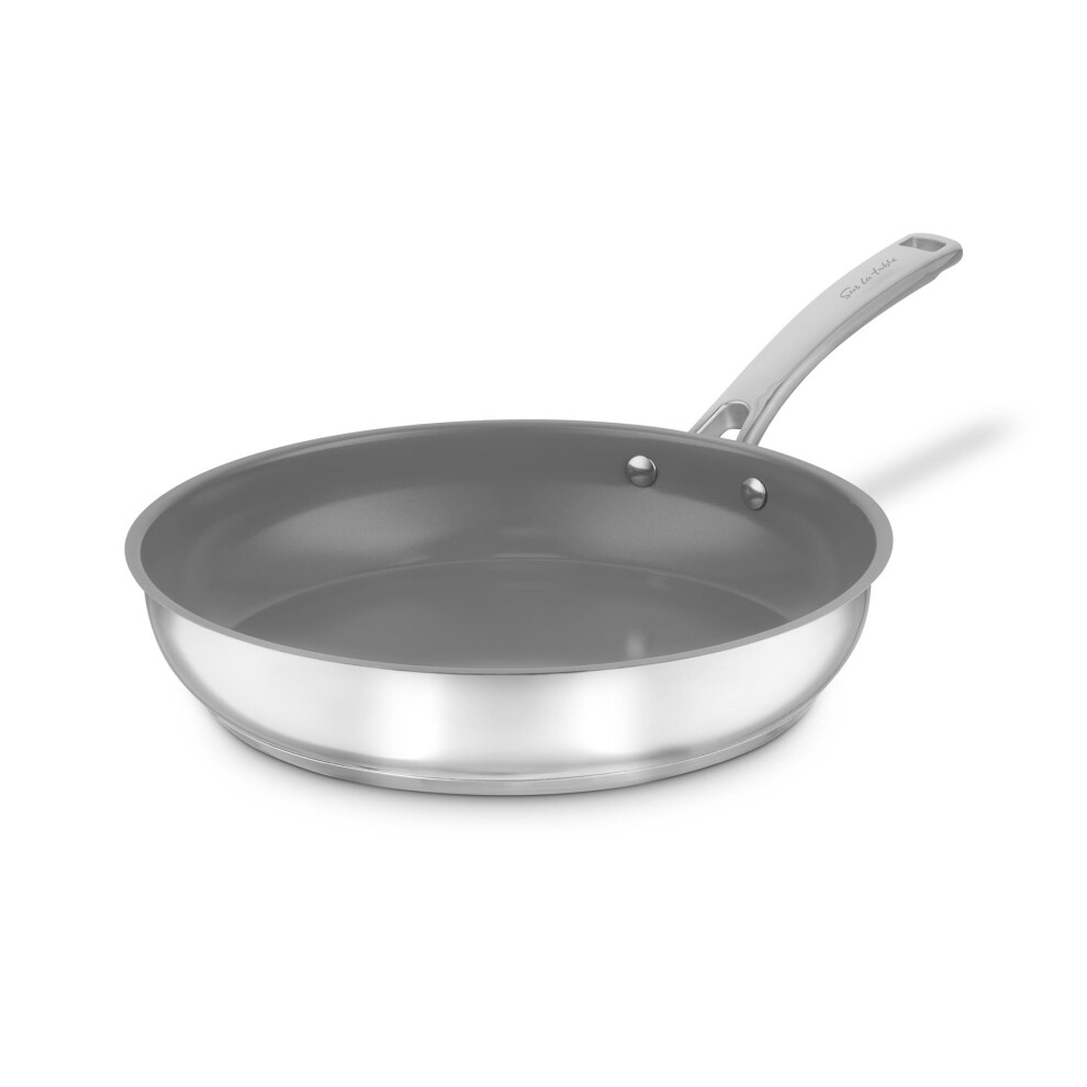 Sur La Table Stainless Steel 28cm Frying Pan, 10x Stronger Superior Ceramic Non-Stick Coating, Induction Compatible, Oven Safe Up to 220°C, Stainless Steel, SLT900226 - Image 4