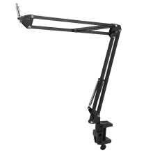 Supporto a braccio a forbice regolabile e universale con morsetto di montaggio antigraffio e filettatura da 1/4 di pollice, design pieghevole e