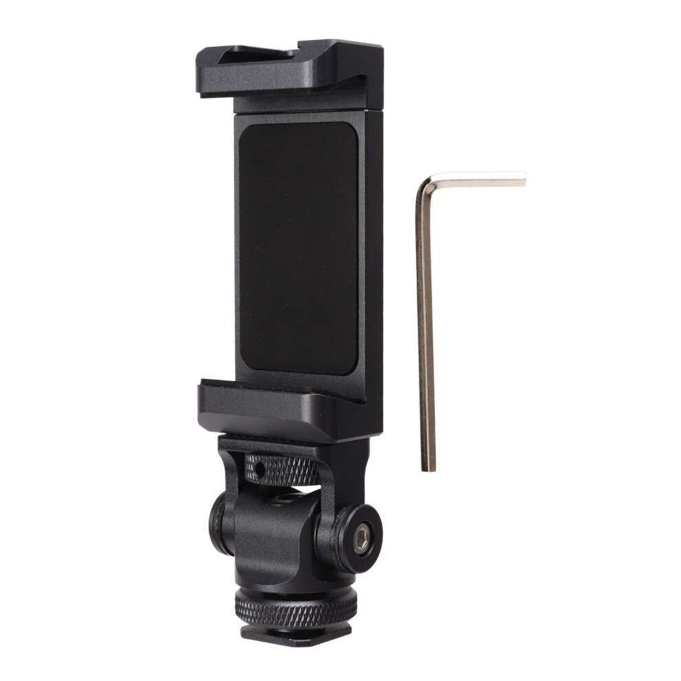 Metal Phone Tripod Mount With Multi Angle Adjustable Pivot And Dual Cold Shoe Mounts, 360Rotating Cell Phone Holder Compatible With Dji Rsc2rs3 9009879077107
