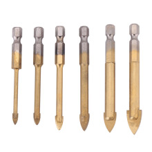Glass Drill Bits Ceramic Drill Bits Masonry Drill Bits Carbide And Tungsten Steel With Hex Shank Set Of6Including4mm5mm6mm8mm10mm And12mm
