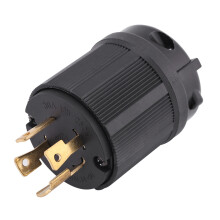 Quick Installation Locking Plug Generator Lock Adapter, High Voltage Use3Pole4Wire Grounding Industrial Grade Plug With Superior Brass Contacts