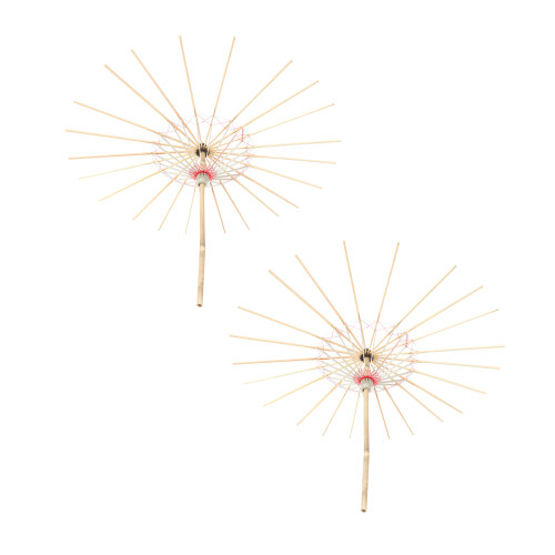 4Pièces Supports En Bambou Marron Clair Élégants Décoratifs 2