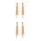 4Pièces Supports En Bambou Marron Clair Élégants Décoratifs 7