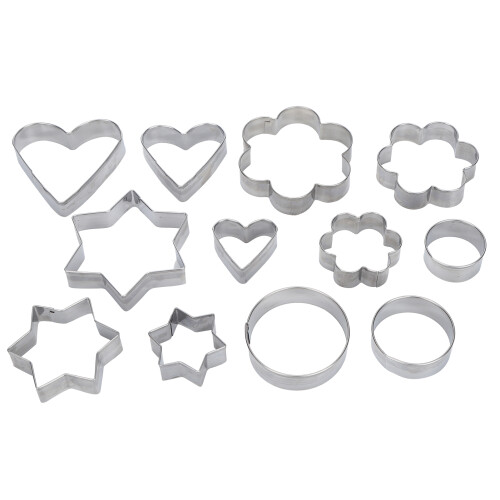 Stainless Steel Cookie Cutters Set Easy To Grip Sharp Bottom Rust Resistant Multi Purpose Use Baking Tools Oven Safe Dishwasher Safe Finger