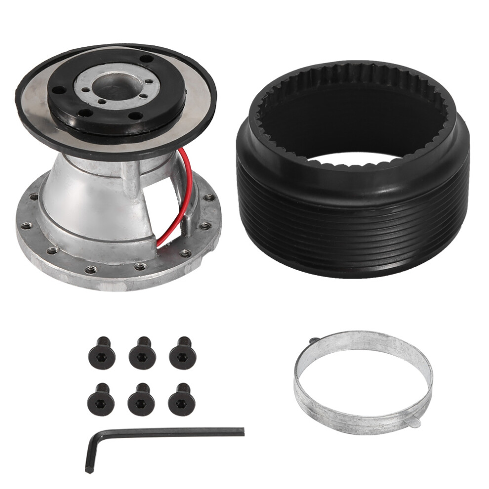 Aftermarket Steering Wheel Compatible Hub Adapter Standard6-Bolt Pattern Direct Bolt-On Installation Quick Release Steering Wheel Hub Adapter 9448483707053