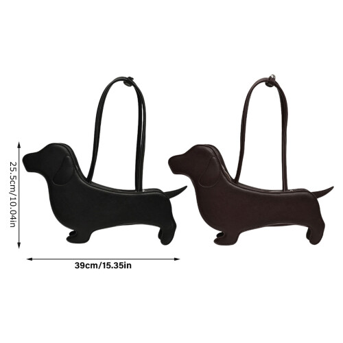 Κομψή τσάντα χειρός με μοτίβο dachshund, τσάντα ώμου από δέρμα PU, τσάντες μασχάλης για 2
