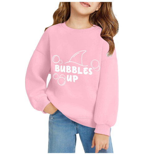 Kids Letter Print Warm Long Sleeve Sweatershirt 1