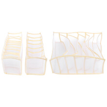 9Pcs Beige Underwear Closet Organizers Stackable Drawer Type Storage