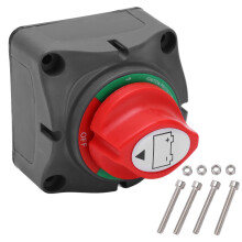 On Off Switch Battery Disconnect Switch, Universal Compatibility Waterproof Power Isolator Master Cut Off High Current Heavy Duty Corrosion Resistant