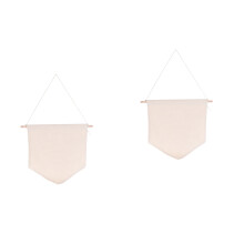 2Stk Beige Wimpel Banner Für Anstecknadeln Pinnwand Wanddeko