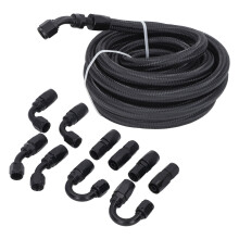 Swivel Hose Fitting Adapter Fuel Line Kit Braided Nylon Fuel Hose CPE Rubber Inner Transmission Oil Cooler Line Fuel Return Line Coolant Fluid Hose
