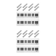 20Pcs Plastic Straight Rulers Musical Tool for School