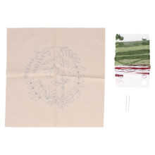 DIY-broderikit, lättanvända autentiska mexikanska servetter-broderisetter för vuxna barn nybörjare (Flower3)