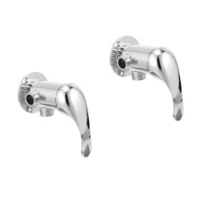 2Pcs Stylish Silver 3 Way Shower Splitter Diverter Durable Alloy