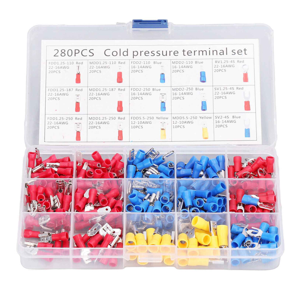 Wire Crimp Terminals Insulated Premium Material Corrosion Resistant Flame Retardant Design Quick Disconnect Easy To Use Secure Connection Wide 9551475309002