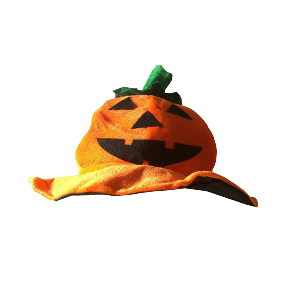 (24cmx19cm, Orange) Adult Halloween Pumpkin Hat Classic Cute Party Hat for Holiday Cosplay Costume Props Accessory