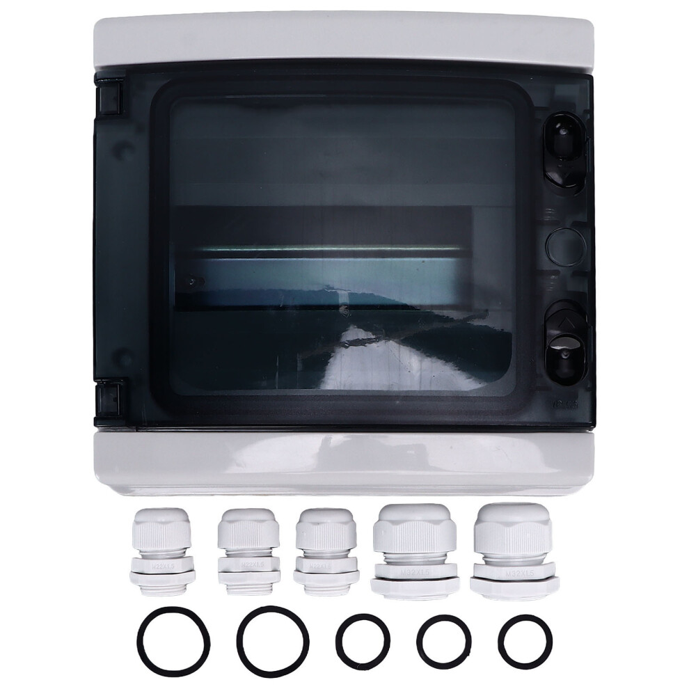 Din Rail Enclosure Wall Mountable Ip65waterproof Clear Cover Electrical Distribution Protection Box Abs Plastic Suitable For Indoor Outdoor Circuit 9557311547713