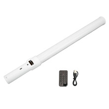 Baghetă luminoasă portabilă cu efecte tactile RGB color și scenă, stick video LED cu lumină pentru cameră reglabilă CRI95+, suport pentru