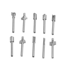 Engraving Milling Cutter Set for DIY Woodworking, Spiral Cutting Edge Titanium-Coated Router Bits with Anti Friction Coating, HSS Carbide Trimming