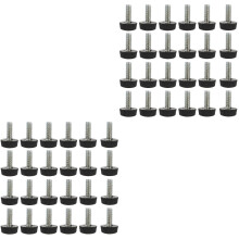 60Pcs Durable Black Furniture Levelers Adjustable Footrests for Tables