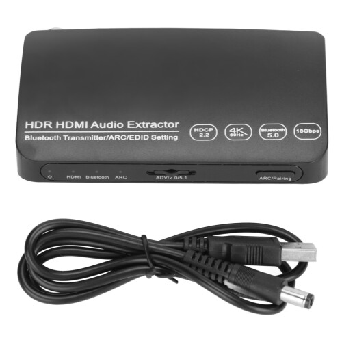 Audio HDMI Extractor SPDIF Dolby7.1Audio Formats4K HDR Support HDCP Digital DTS5.1ARC Function Compatible with Game Consoles Computers Blu Ray