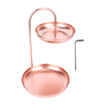 Dessert Display Holder Versatile Storage Solution Double Layer Overlapping Design Multi Purpose Tiered Tray Stand With Elegant Rose Gold Finish