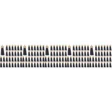 500Stk Leder Quasten Schwarz Für Schlüsselanhänger Basteln DIY Zubehör