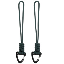 2 Pcs Keychain Anti-Loss Rope Climbing Strap Double Clip Lanyard