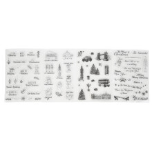 Reusable Transparent Clear Stamps For Christmas DIY, Durable Silicone Material Odorless Easy To Use Creative Ornaments For Scrapbooking Holiday Cards