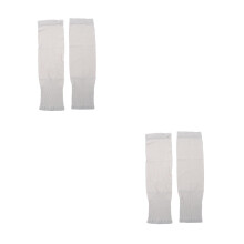 2Pairs Grey Breathable Fingerless Arm Sleeves Uv Cooling Outdoor Guard