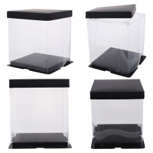 4pcs Box Packing Box Cake Stand Food Grade White Card Boxed