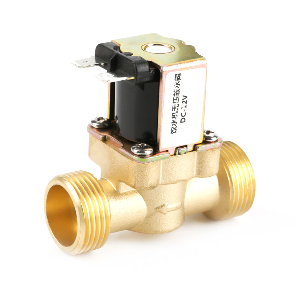 Brass Electric Solenoid Valve G3/4Thread Dc12v Normally Closed Water Control Valve With Anti Rust Performance And Moisture Proof Design For Home 9049227883189