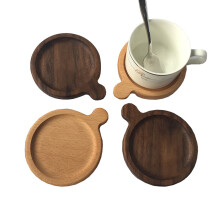 Wooden Round Anti-Scald Cup Mat Heat Insulation Cup Pads Non-Slip