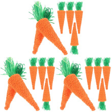 18Pcs Orange Woven Radish Toy for Rabbits Small Pet Chewing Supplies