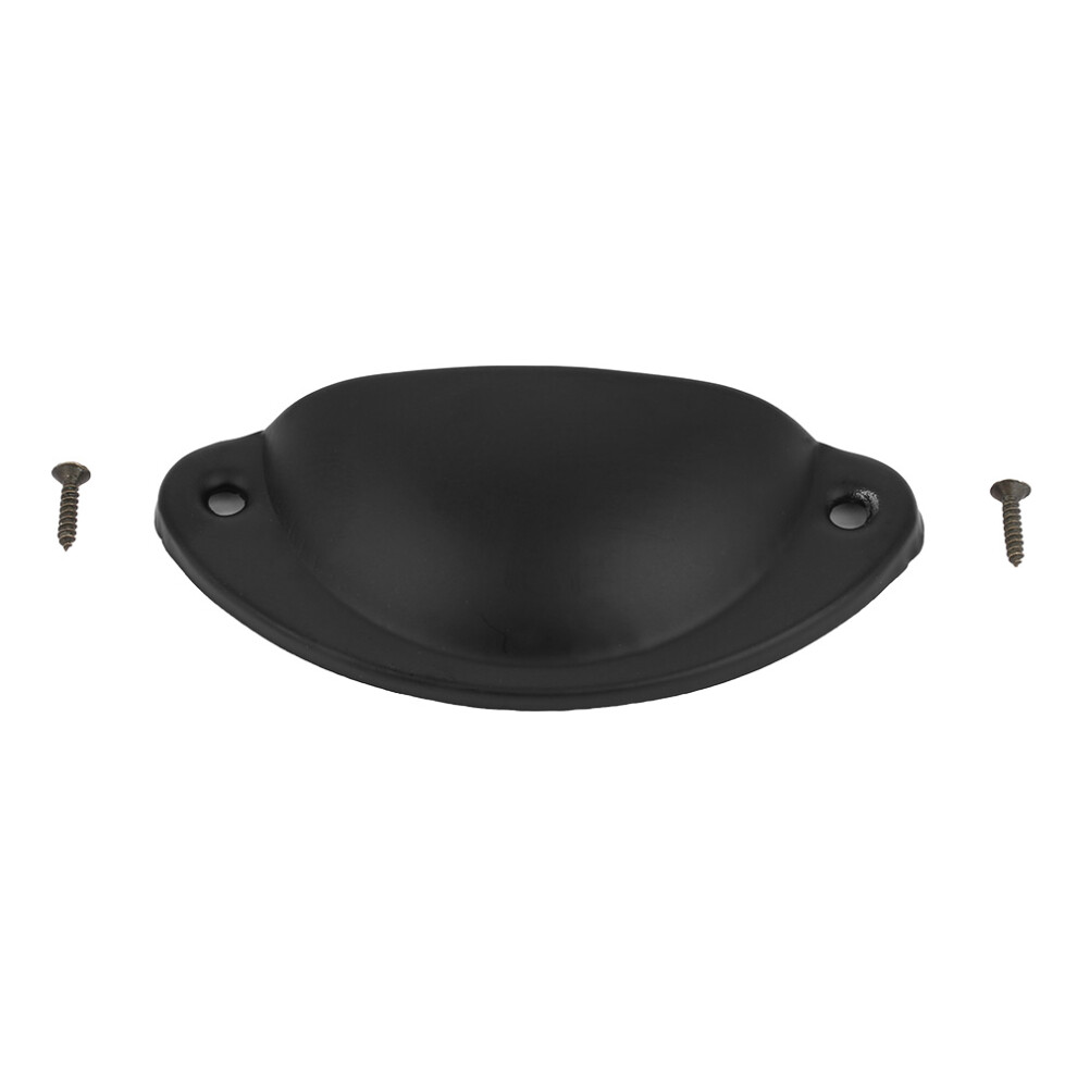 Vintage Decor Hardware Cup Pulls Cast Iron Cabinet Handles Durable Iron Black Powder Coat Finish Easy Mounting Wardrobe Handles Modern Design Drawer 9557311550010