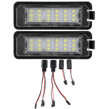 High Brightness Xenon White Led License Plate Lights Plug And Play Low Power Consumption Led Tag Lamps For Vw Golf Beetle Scirocco Cc Compatible With