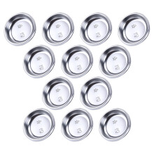100Pcs Creative Thick Sauce Dish Silver for Restaurant and Home Use