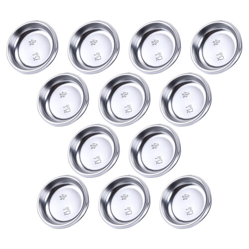 100Pcs Creative Thick Sauce Dish Silver for Restaurant and Home Use