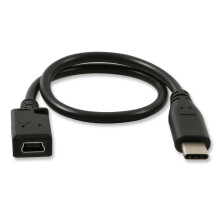 Cabo Adaptador USB 5 Pinos para USB-C Fêmea para Macho, Conversor de Carregamento para Celulares